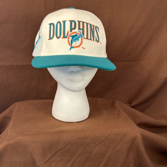 VINTAGE- NEW* NFL Miami Dolphins Teal Orange and White Snap Back